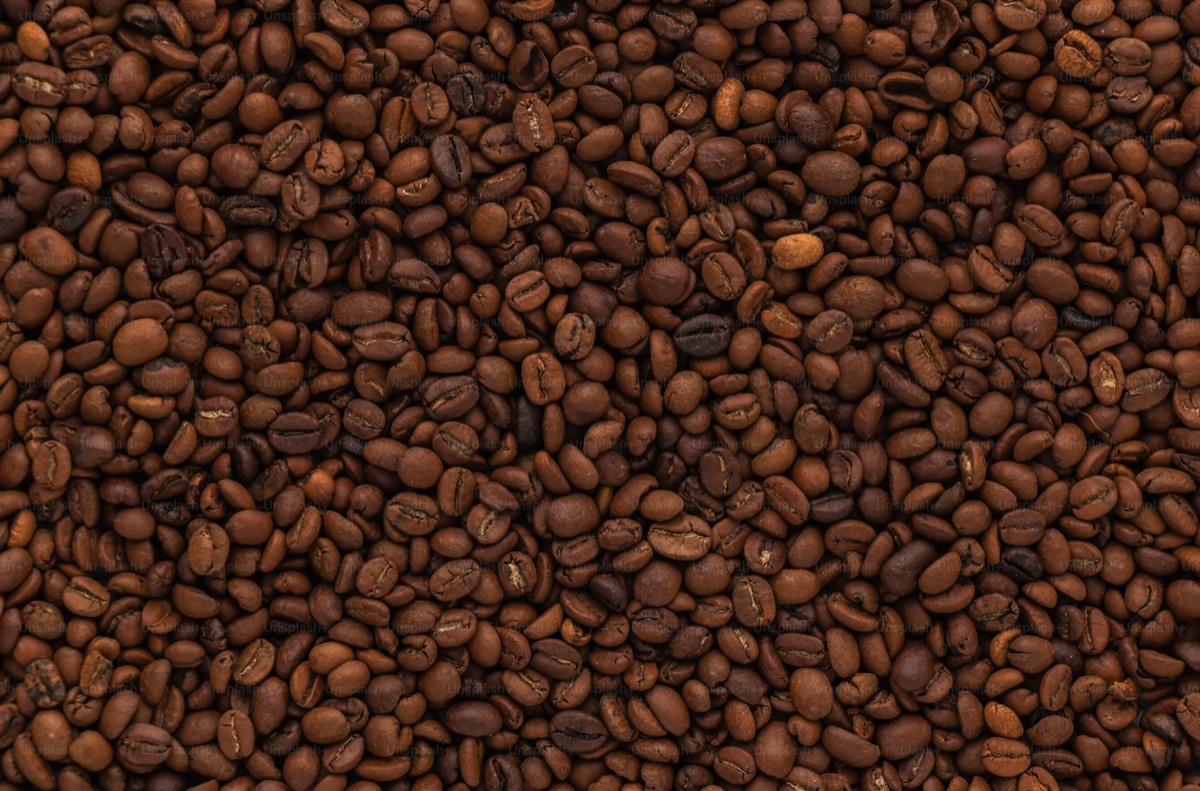Freshly roasted coffee beans